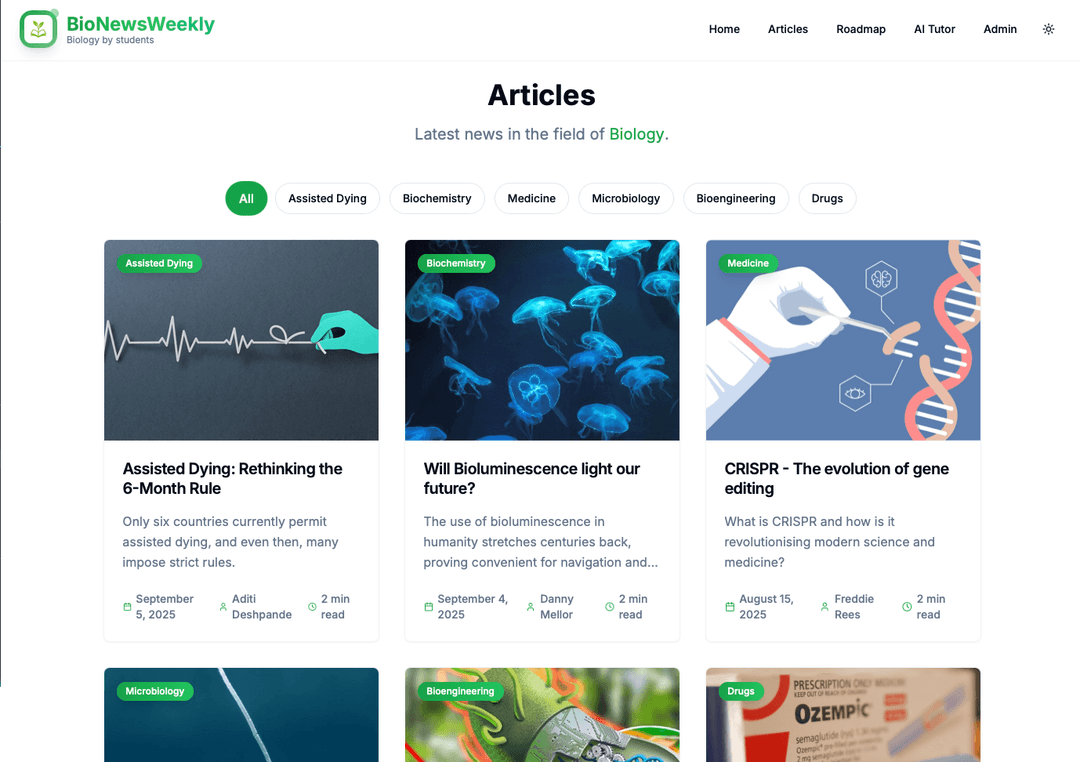 Client - BioNewsWeekly